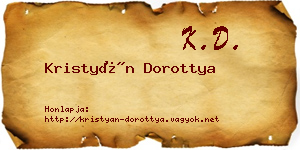 Kristyán Dorottya névjegykártya