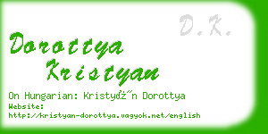 dorottya kristyan business card